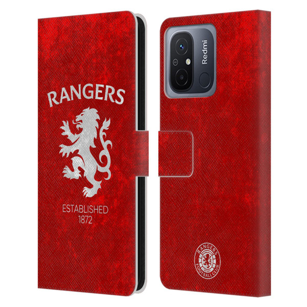 Rangers FC Crest Lion Rampant Leather Book Wallet Case Cover For Xiaomi Redmi 12C