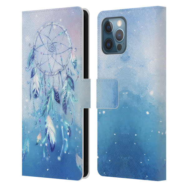 Simone Gatterwe Assorted Designs Blue Dreamcatcher Leather Book Wallet Case Cover For Apple iPhone 12 Pro Max