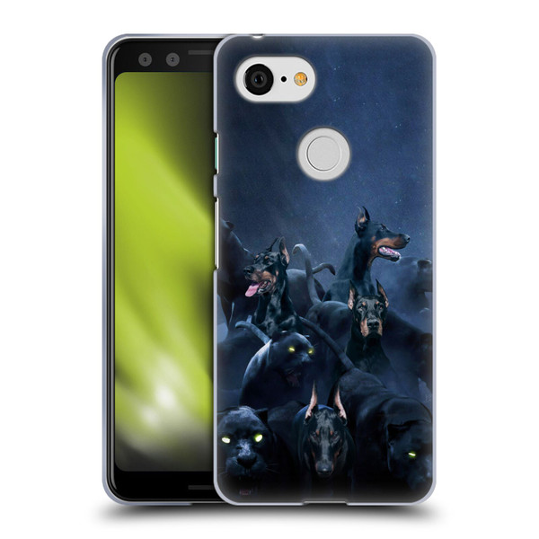 Klaudia Senator Animal Art Doberman Soft Gel Case for Google Pixel 3