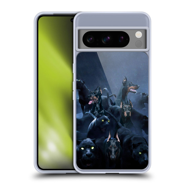 Klaudia Senator Animal Art Doberman Soft Gel Case for Google Pixel 8 Pro