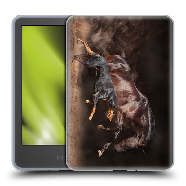 Klaudia Senator Animal Art Doberman And Horse Soft Gel Case for Amazon Kindle 11th Gen 6in 2022