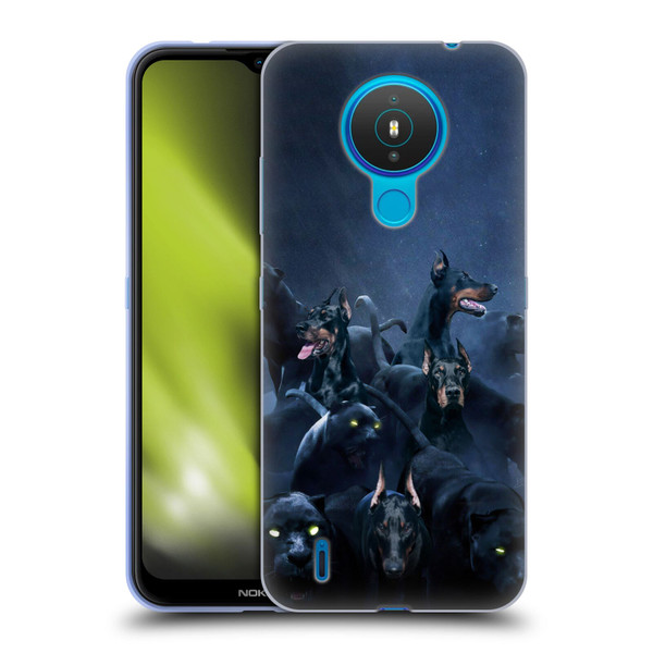 Klaudia Senator Animal Art Doberman Soft Gel Case for Nokia 1.4