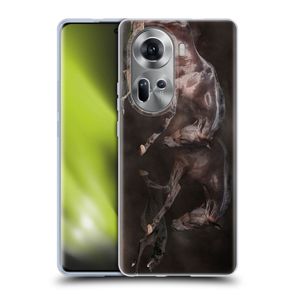 Klaudia Senator Animal Art Greyhound And Horse Soft Gel Case for OPPO Reno11