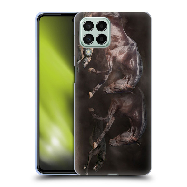 Klaudia Senator Animal Art Greyhound And Horse Soft Gel Case for Samsung Galaxy M53 (2022)
