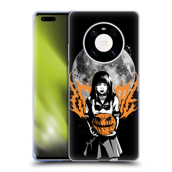 Zombie Makeout Club Graphics Halloween Pumpkin Soft Gel Case for Huawei Mate 40 Pro 5G