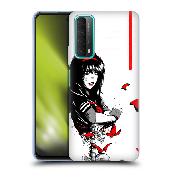 Zombie Makeout Club Graphics Butterflies Soft Gel Case for Huawei P Smart (2021)