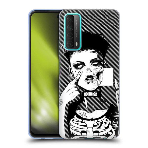 Zombie Makeout Club Graphics Dark Makeup Soft Gel Case for Huawei P Smart (2021)