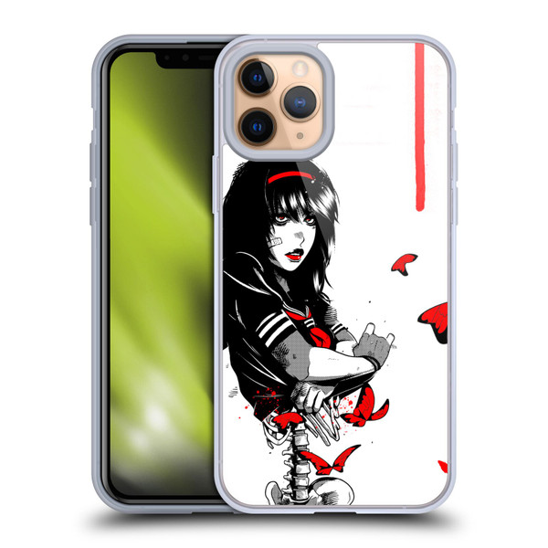 Zombie Makeout Club Graphics Butterflies Soft Gel Case for Apple iPhone 11 Pro
