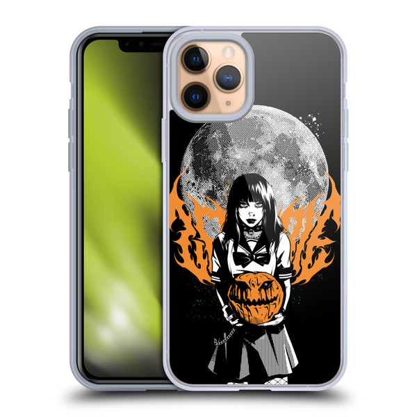 Zombie Makeout Club Graphics Halloween Pumpkin Soft Gel Case for Apple iPhone 11 Pro