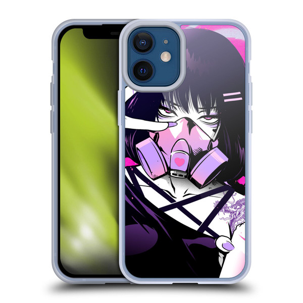 Zombie Makeout Club Graphics Facepiece Soft Gel Case for Apple iPhone 12 Mini