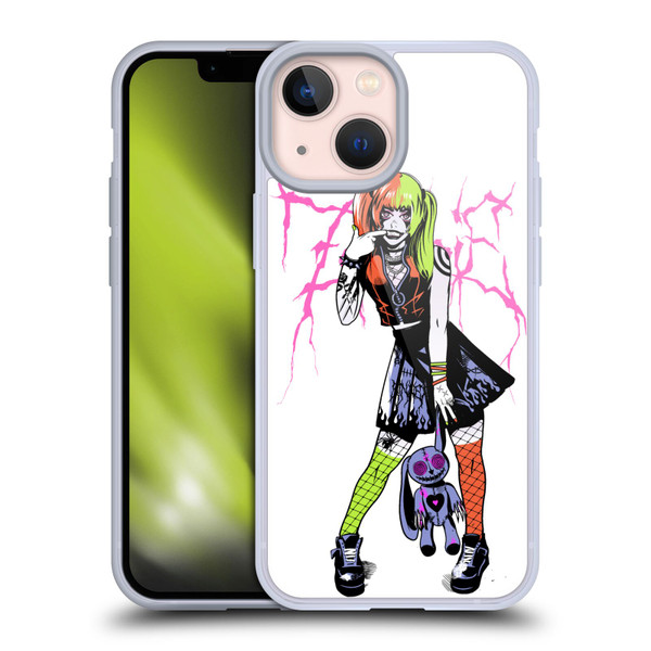 Zombie Makeout Club Graphics Bear Soft Gel Case for Apple iPhone 13 Mini