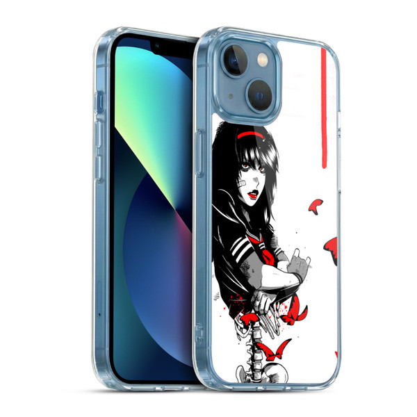 Zombie Makeout Club Graphics Butterflies Soft Gel Case for Apple iPhone 13 Mini & MagSafe