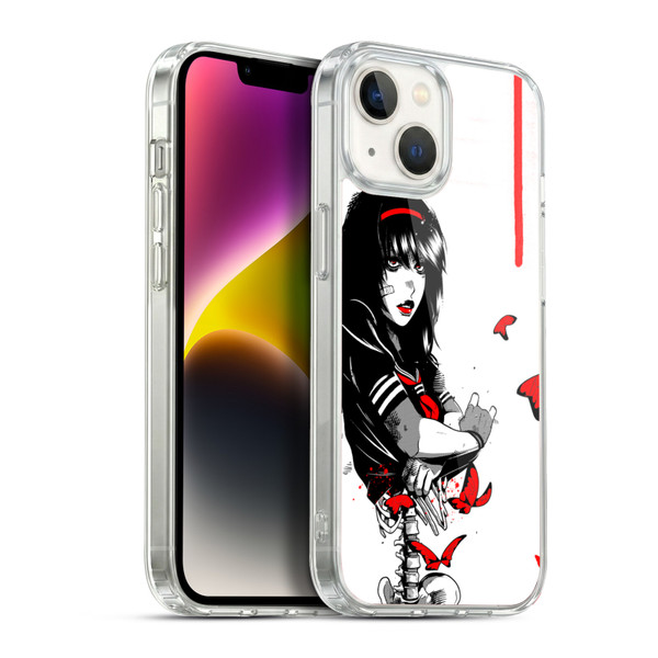 Zombie Makeout Club Graphics Butterflies Soft Gel Case for Apple iPhone 14