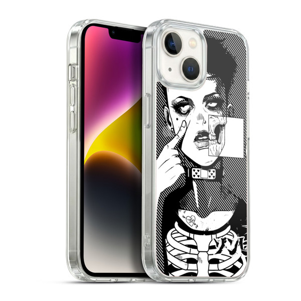 Zombie Makeout Club Graphics Dark Makeup Soft Gel Case for Apple iPhone 14