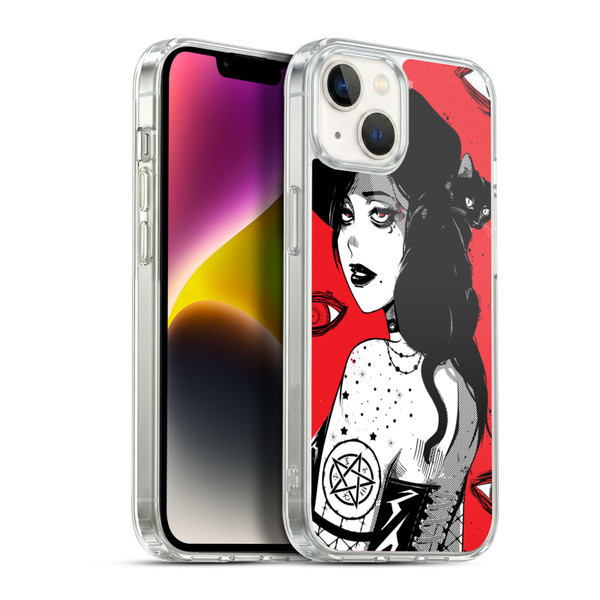Zombie Makeout Club Graphics Black Makeup Soft Gel Case for Apple iPhone 14 Plus & MagSafe