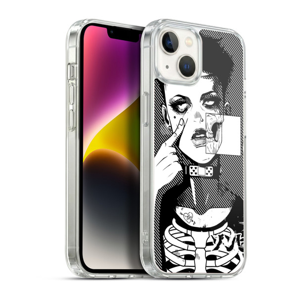 Zombie Makeout Club Graphics Dark Makeup Soft Gel Case for Apple iPhone 14 Plus & MagSafe
