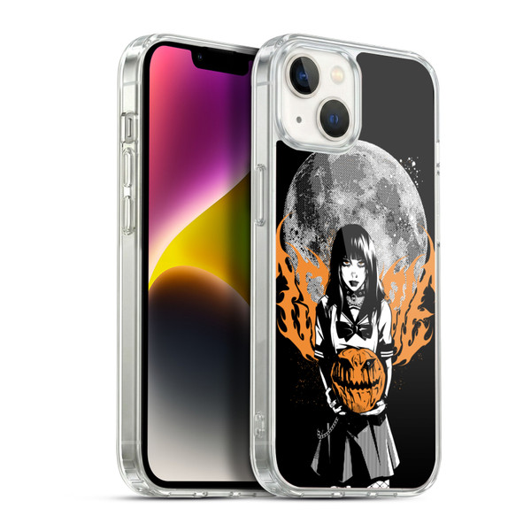 Zombie Makeout Club Graphics Halloween Pumpkin Soft Gel Case for Apple iPhone 14 Plus & MagSafe