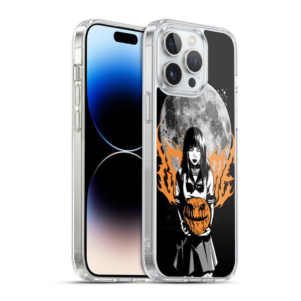 Zombie Makeout Club Graphics Halloween Pumpkin Soft Gel Case for Apple iPhone 14 Pro Max & MagSafe