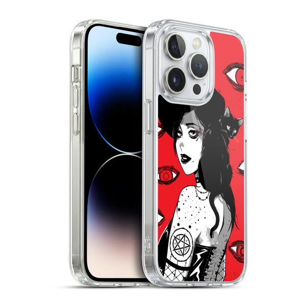 Zombie Makeout Club Graphics Black Makeup Soft Gel Case for Apple iPhone 14 Pro & MagSafe