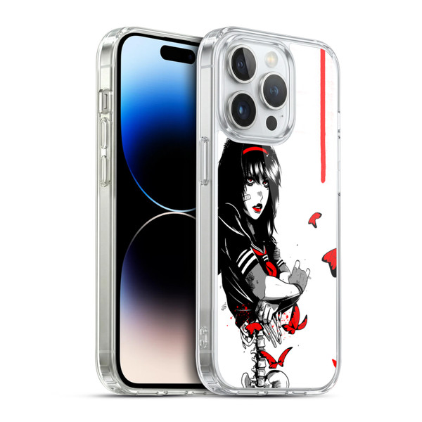 Zombie Makeout Club Graphics Butterflies Soft Gel Case for Apple iPhone 14 Pro & MagSafe