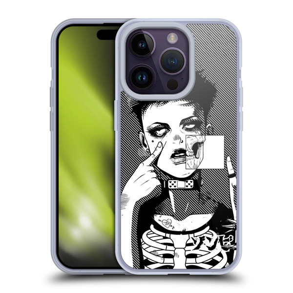 Zombie Makeout Club Graphics Dark Makeup Soft Gel Case for Apple iPhone 14 Pro