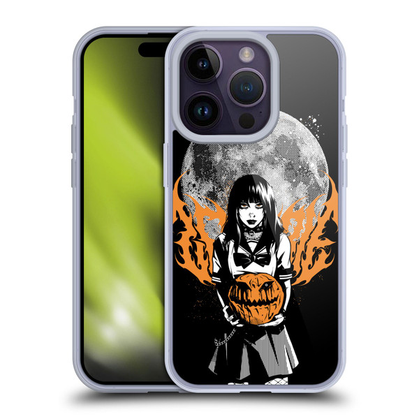 Zombie Makeout Club Graphics Halloween Pumpkin Soft Gel Case for Apple iPhone 14 Pro