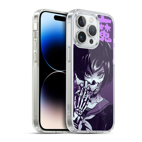 Zombie Makeout Club Graphics Skull Hand Soft Gel Case for Apple iPhone 14 Pro & MagSafe