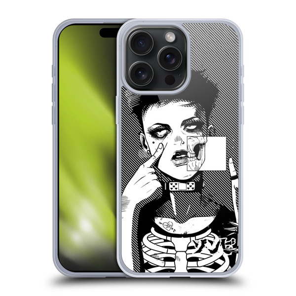 Zombie Makeout Club Graphics Dark Makeup Soft Gel Case for Apple iPhone 15 Pro Max