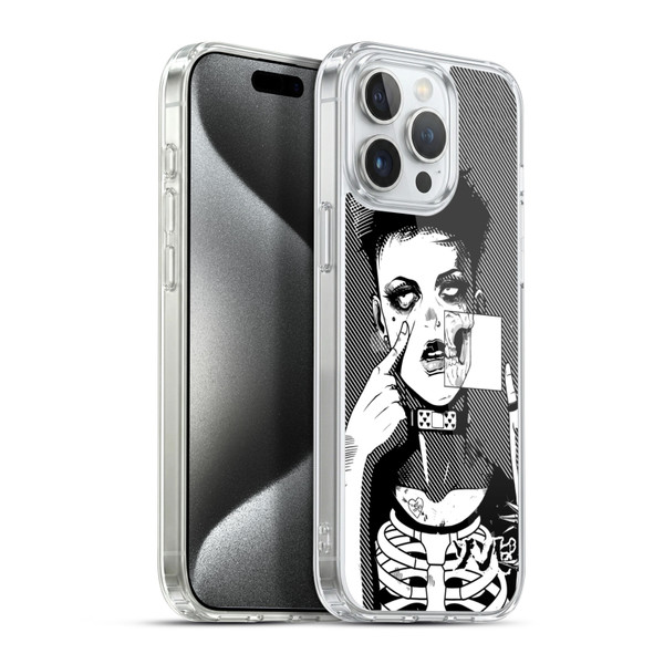 Zombie Makeout Club Graphics Dark Makeup Soft Gel Case for Apple iPhone 15 Pro Max & MagSafe