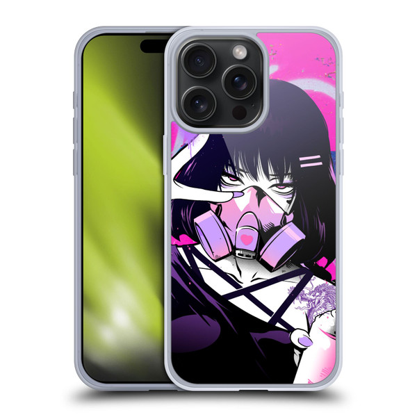 Zombie Makeout Club Graphics Facepiece Soft Gel Case for Apple iPhone 15 Pro Max