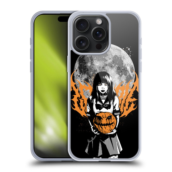 Zombie Makeout Club Graphics Halloween Pumpkin Soft Gel Case for Apple iPhone 15 Pro Max