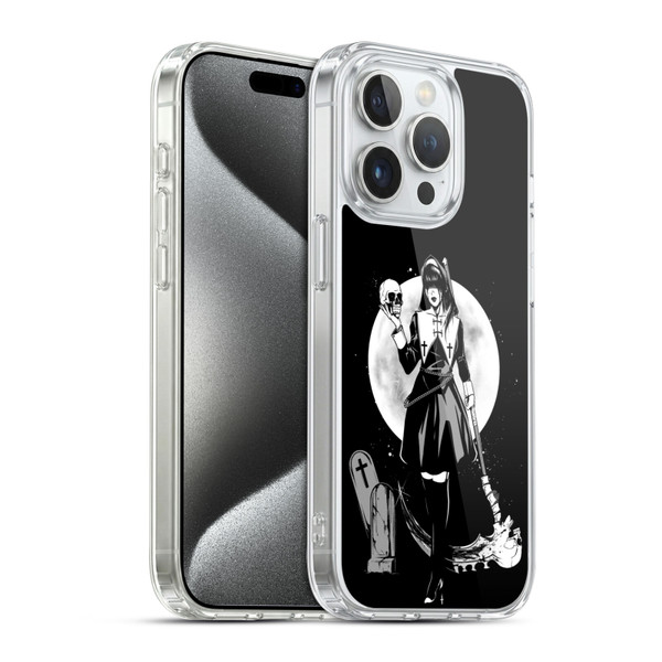 Zombie Makeout Club Graphics Skull Head Soft Gel Case for Apple iPhone 15 Pro & MagSafe