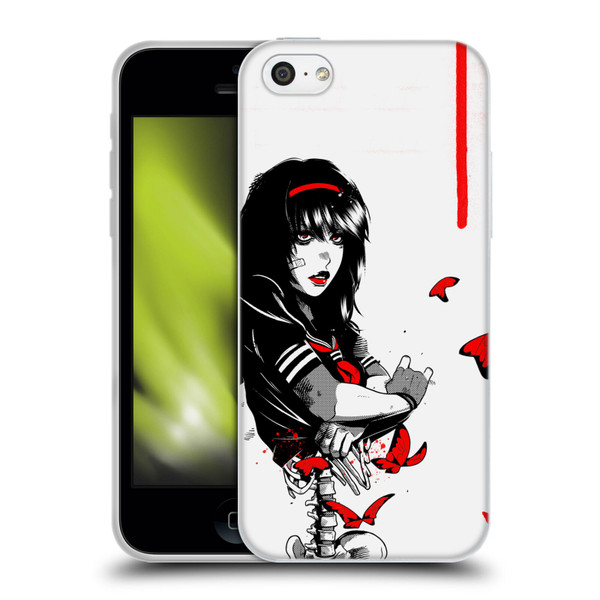 Zombie Makeout Club Graphics Butterflies Soft Gel Case for Apple iPhone 5c