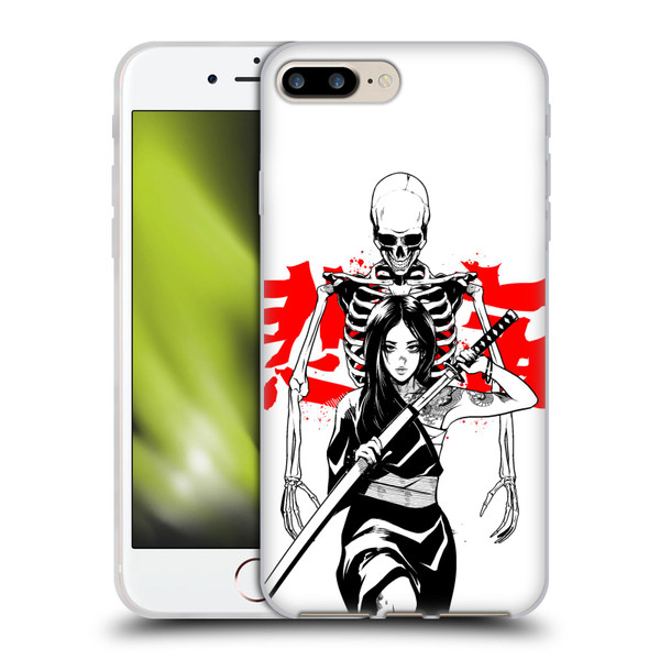 Zombie Makeout Club Graphics Death Blade Soft Gel Case for Apple iPhone 7 Plus / iPhone 8 Plus