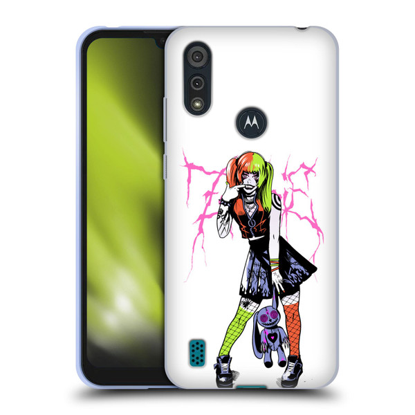 Zombie Makeout Club Graphics Bear Soft Gel Case for Motorola Moto E6s (2020)