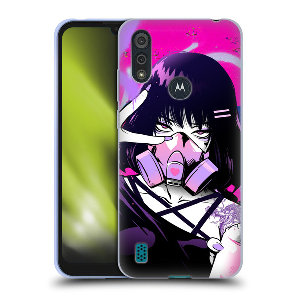 Zombie Makeout Club Graphics Facepiece Soft Gel Case for Motorola Moto E6s (2020)
