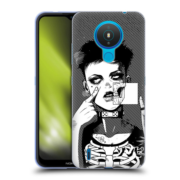 Zombie Makeout Club Graphics Dark Makeup Soft Gel Case for Nokia 1.4