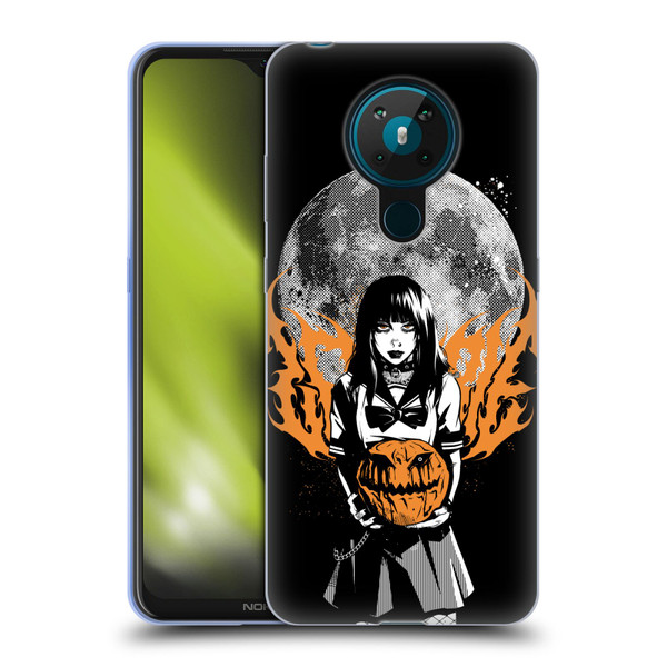 Zombie Makeout Club Graphics Halloween Pumpkin Soft Gel Case for Nokia 5.3
