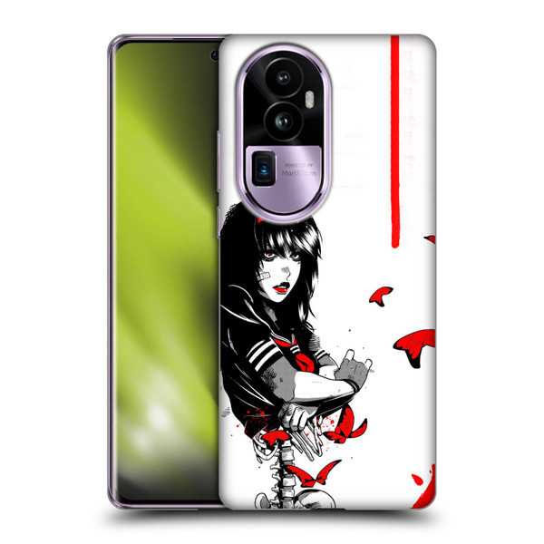 Zombie Makeout Club Graphics Butterflies Soft Gel Case for OPPO Reno10 Pro+