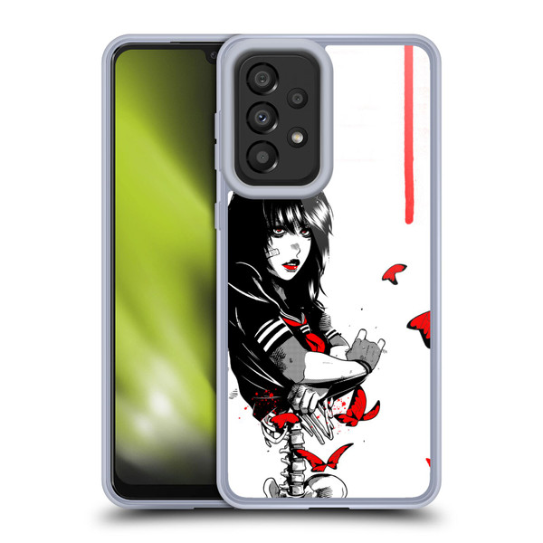 Zombie Makeout Club Graphics Butterflies Soft Gel Case for Samsung Galaxy A33 5G (2022)