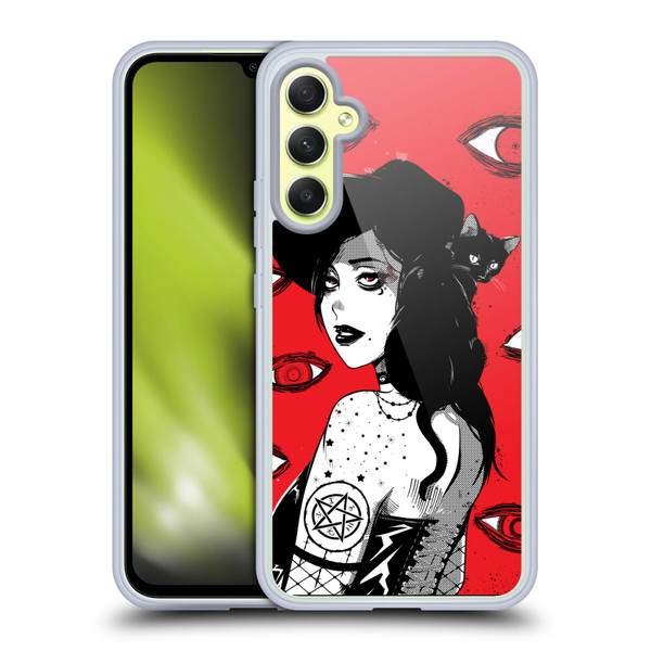 Zombie Makeout Club Graphics Black Makeup Soft Gel Case for Samsung Galaxy A34 5G