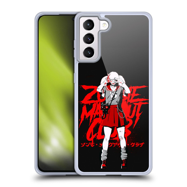 Zombie Makeout Club Graphics Uniform Soft Gel Case for Samsung Galaxy S21+ 5G