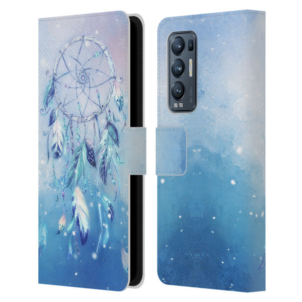 Simone Gatterwe Assorted Designs Blue Dreamcatcher Leather Book Wallet Case Cover For OPPO Find X3 Neo / Reno5 Pro+ 5G