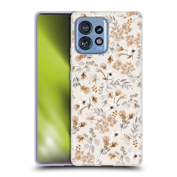 Anis Illustration Mix Pattern Romantic Neutrals Soft Gel Case for Motorola Moto Edge 40 Pro