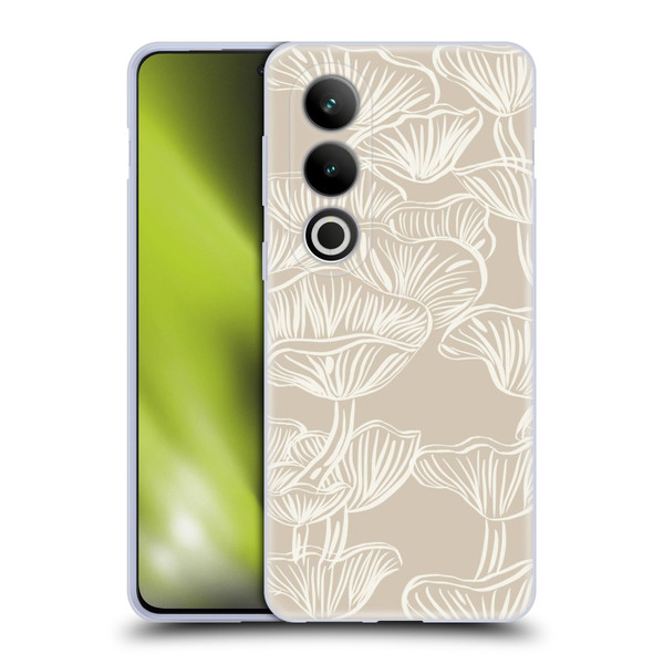 Anis Illustration Mix Pattern Mushrooms Neutrals Soft Gel Case for OPPO OnePlus Ace 3V 5G