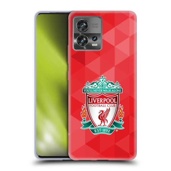 Liverpool Football Club Crest 1 Red Geometric 1 Soft Gel Case for Motorola Moto Edge 30 Fusion