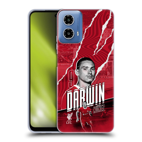 Liverpool Football Club 2023/24 First Team Darwin Núñez Soft Gel Case for Motorola Moto G34 5G