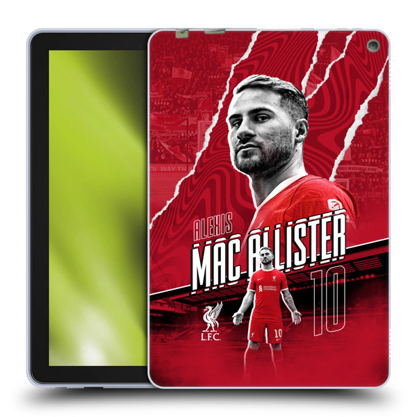 Liverpool Football Club 2023/24 First Team Alexis Mac Allister Soft Gel Case for Amazon Fire HD 10 / Plus 2021