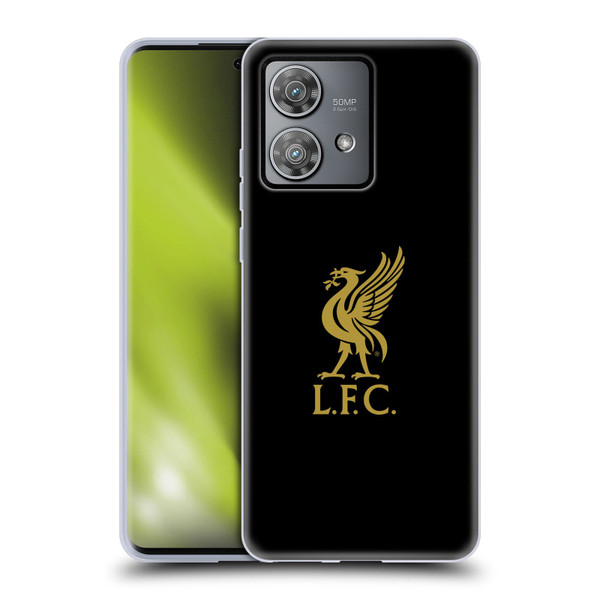 Liverpool Football Club Liver Bird Gold Logo On Black Soft Gel Case for Motorola Edge 40 Neo 5G