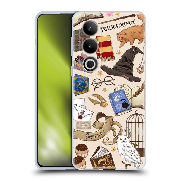 Harry Potter Deathly Hallows XXXVII Hogwarts Pattern Soft Gel Case for OPPO OnePlus Ace 3V 5G